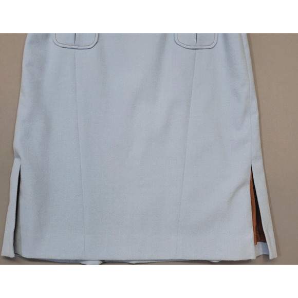 Etcetera Skirt Womens 16 Light Blue Pencil Back Zip Lined Front Pockets Career - Picture 4 of 11